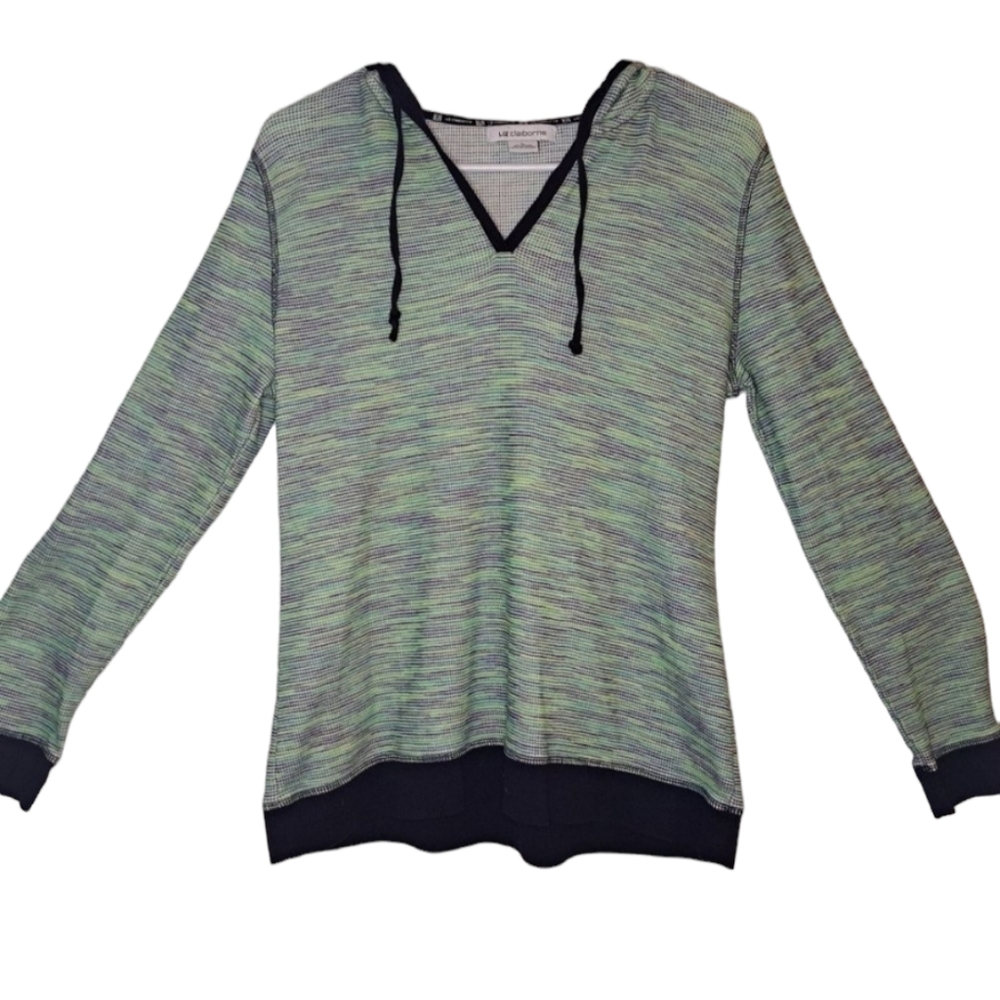 Liz Claiborne Space Dyed Sweatshirt Hoodie Size Large